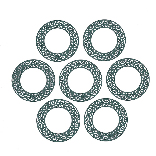 PandaHall 430 Stainless Steel Filigree Pendants, Spray Painted, Etched Metal Embellishments, Flat Round, Teal, 41x0.5mm, Hole: 1mm Stainless..., Cyan
PandaHall 430 Stainless Steel Filigree Pendants, Spray Painted, Etched Metal Embellishments, Flat Round, Teal, 41x0.5mm, Hole: 1mm Stainless..., Cyan