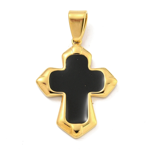 PandaHall Ion Plating(IP) 304 Stainless Steel Pendants, with Enamel, Cross Charm, Golden, Black, 32.5x24.5x3.5mm, Hole: 7x4.5mm Stainless...
PandaHall Ion Plating(IP) 304 Stainless Steel Pendants, with Enamel, Cross Charm, Golden, Black, 32.5x24.5x3.5mm, Hole: 7x4.5mm Stainless...