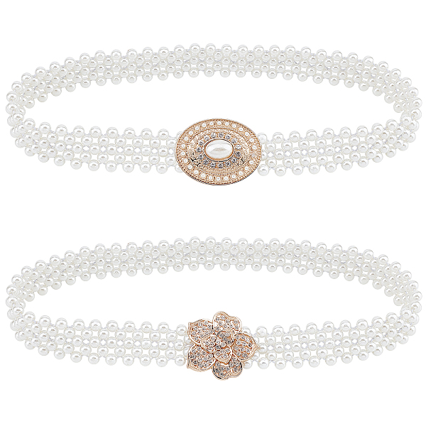 PandaHall CRASPIRE Pearl Waist Belts for Women 2pcs Elastic Pearl Belts Wedding Sash Belt White Fashion Flower Buckle with Rhinestone...
PandaHall CRASPIRE Pearl Waist Belts for Women 2pcs Elastic Pearl Belts Wedding Sash Belt White Fashion Flower Buckle with Rhinestone...