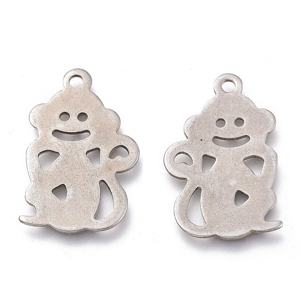 PandaHall 304 Stainless Steel Pendants, Monkey, Stainless Steel Color, 19x12x0.7mm, Hole: 1.4mm 304 Stainless Steel Monkey
PandaHall 304 Stainless Steel Pendants, Monkey, Stainless Steel Color, 19x12x0.7mm, Hole: 1.4mm 304 Stainless Steel Monkey
