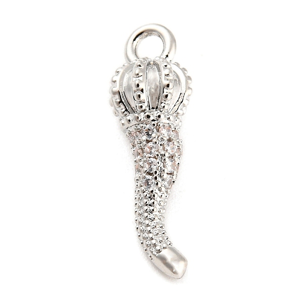 PandaHall Rack Plating Brass Micro Pave Cubic Zirconia Pendants, Long-Lasting Plated, Lead Free & Cadmium Free, Horn Charm, Platinum..., Clear
PandaHall Rack Plating Brass Micro Pave Cubic Zirconia Pendants, Long-Lasting Plated, Lead Free & Cadmium Free, Horn Charm, Platinum..., Clear