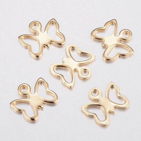 PandaHall 304 Stainless Steel Charms, Butterfly, Golden, 9x10x1mm, Hole: 1.2mm 304 Stainless Steel Butterfly
PandaHall 304 Stainless Steel Charms, Butterfly, Golden, 9x10x1mm, Hole: 1.2mm 304 Stainless Steel Butterfly