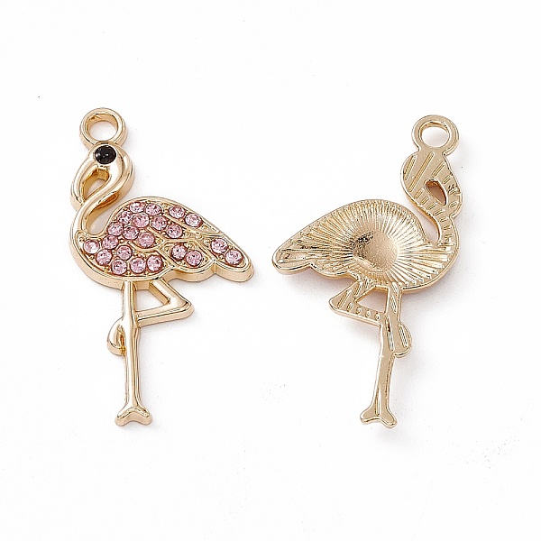 PandaHall Alloy Rhinestone Pendants, Flamingo Charm, Light Gold, Light Padparadscha, 28x15x2.5mm, Hole: 2mm Acrylic+Rhinestone Other Animal..., Pink
PandaHall Alloy Rhinestone Pendants, Flamingo Charm, Light Gold, Light Padparadscha, 28x15x2.5mm, Hole: 2mm Acrylic+Rhinestone Other Animal..., Pink