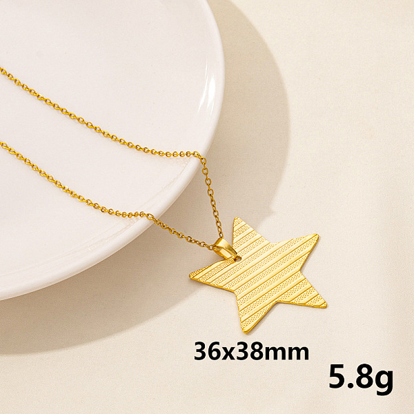 PandaHall 304 Stainless Steel Star Pendant Necklace for Women, Cable Chain Necklaces Stainless Steel Star
PandaHall 304 Stainless Steel Star Pendant Necklace for Women, Cable Chain Necklaces Stainless Steel Star