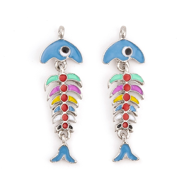 PandaHall Rack Plating Alloy Enamel Pendants, Platinum, Fishbone Charm, Colorful, 32.5x10.5x2mm, Hole: 1.6mm Alloy+Enamel Others
PandaHall Rack Plating Alloy Enamel Pendants, Platinum, Fishbone Charm, Colorful, 32.5x10.5x2mm, Hole: 1.6mm Alloy+Enamel Others