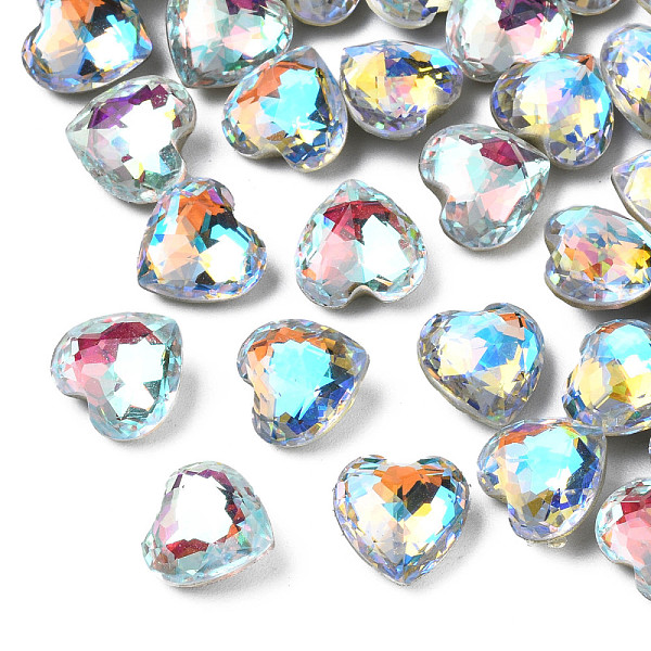 PandaHall Glass Rhinestone Cabochons, Nail Art Decoration Accessories, Faceted, Heart, Turquoise, 9.5x10x6mm Glass Heart White
PandaHall Glass Rhinestone Cabochons, Nail Art Decoration Accessories, Faceted, Heart, Turquoise, 9.5x10x6mm Glass Heart White