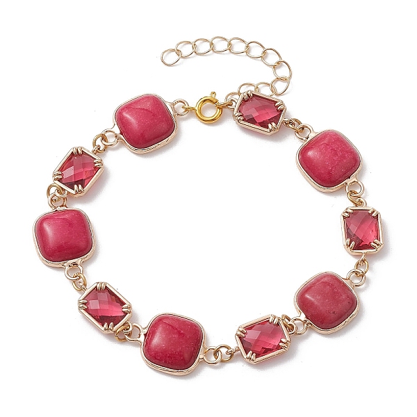 PandaHall Dyed Natural White Jade Square & Alloy Link Chain Bracelets for Women, Crimson, 8-1/8 inch(20.5cm) White Jade Square Pink
PandaHall Dyed Natural White Jade Square & Alloy Link Chain Bracelets for Women, Crimson, 8-1/8 inch(20.5cm) White Jade Square Pink