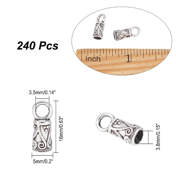 PandaHall CHGCRAFT 240Pcs Tibetan Style Alloy Cord Ends, Column, Antique Silver, 16x5mm, Hole: 3.5mm, Inner Diameter: 3.8mm Alloy
PandaHall CHGCRAFT 240Pcs Tibetan Style Alloy Cord Ends, Column, Antique Silver, 16x5mm, Hole: 3.5mm, Inner Diameter: 3.8mm Alloy