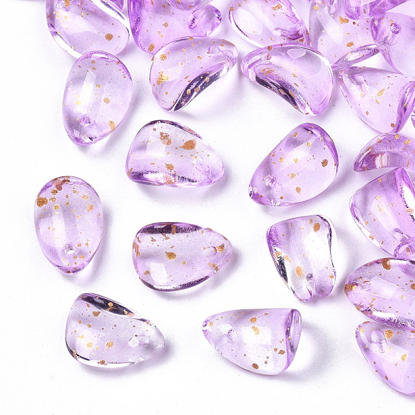 PandaHall Transparent Spray Painted Glass Charms, with Gold Foil, Petaline, Orchid, 12x8x4.5mm, Hole: 1mm Glass Petaline Purple
PandaHall Transparent Spray Painted Glass Charms, with Gold Foil, Petaline, Orchid, 12x8x4.5mm, Hole: 1mm Glass Petaline Purple