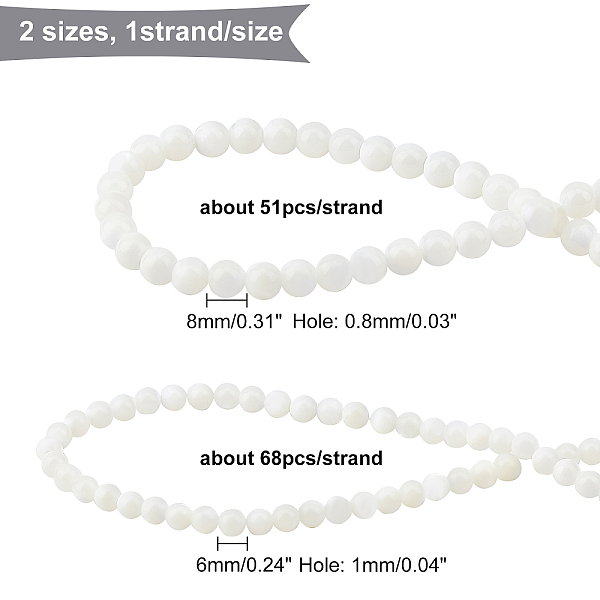 PandaHall CHGCRAFT 2 Strands 2 Style Natural Spiral Shell Beads Strands, Round, Creamy White, 1 strand/style Spiral Shell Round 
PandaHall CHGCRAFT 2 Strands 2 Style Natural Spiral Shell Beads Strands, Round, Creamy White, 1 strand/style Spiral Shell Round