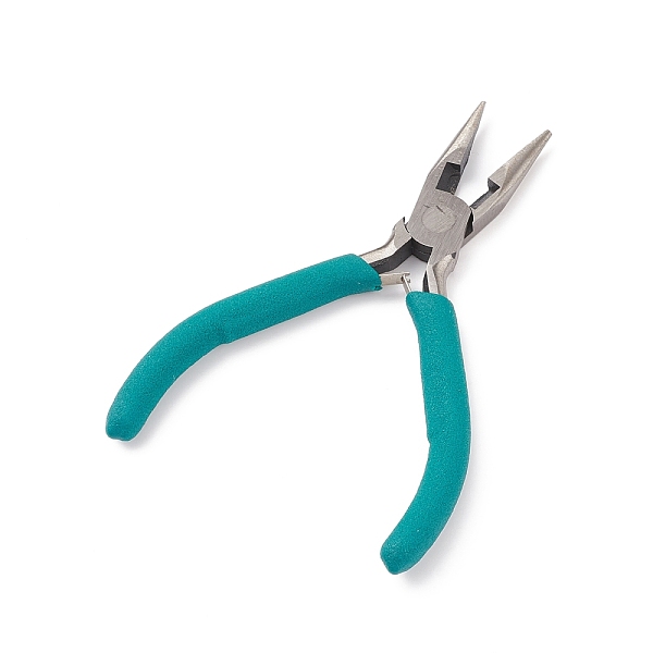 PandaHall 45# Carbon Steel Jewelry Pliers, Chain Nose Pliers, Polishing, DarkCyan , Stainless Steel Color, 12x7.8x0.9cm Carbon Steel Cyan
PandaHall 45# Carbon Steel Jewelry Pliers, Chain Nose Pliers, Polishing, DarkCyan , Stainless Steel Color, 12x7.8x0.9cm Carbon Steel Cyan