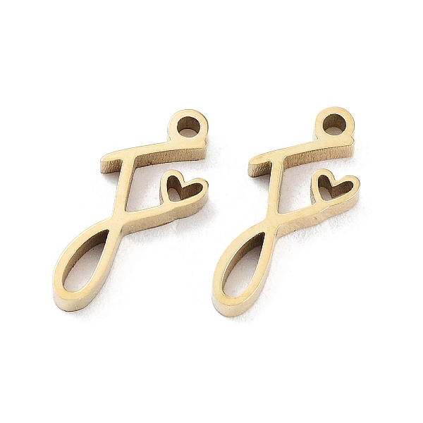 PandaHall 304 Stainless Steel Charms, Laser Cut, Real 14K Gold Plated, Letter F, 12.5x5x1.5mm, Hole: 1mm 304 Stainless Steel Letter F
PandaHall 304 Stainless Steel Charms, Laser Cut, Real 14K Gold Plated, Letter F, 12.5x5x1.5mm, Hole: 1mm 304 Stainless Steel Letter F
