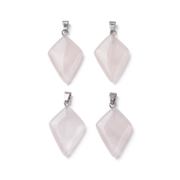 PandaHall Natural Rose Quartz Pendants, Kite Charms with Stainless Steel Color Plated Stainless Steel Snap on Bails, 28~28.5x18x5.5~6mm...
PandaHall Natural Rose Quartz Pendants, Kite Charms with Stainless Steel Color Plated Stainless Steel Snap on Bails, 28~28.5x18x5.5~6mm...