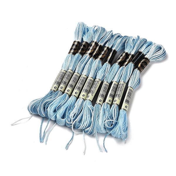 PandaHall 10 Skeins 6-Ply Polyester Embroidery Floss, Cross Stitch Threads, Segment Dyed, Sky Blue, 0.5mm, about 8.75 Yards(8m)/skein...
PandaHall 10 Skeins 6-Ply Polyester Embroidery Floss, Cross Stitch Threads, Segment Dyed, Sky Blue, 0.5mm, about 8.75 Yards(8m)/skein...