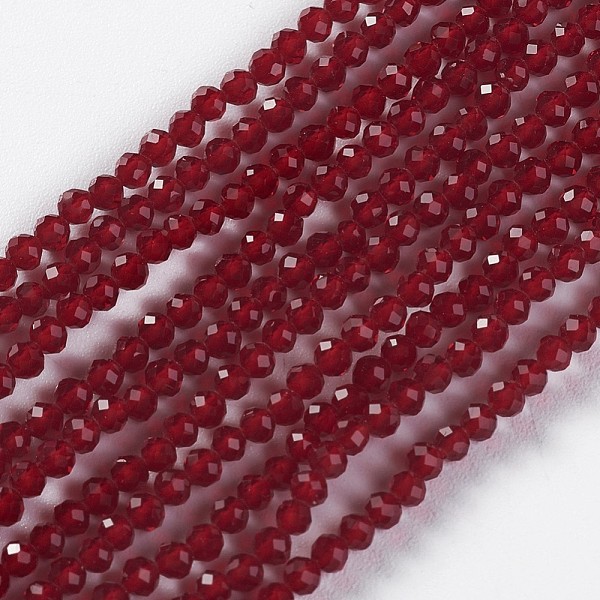 PandaHall Glass Beads Strands, Faceted, Round, Dark Red, 2x2mm, Hole: 0.4mm, about 193~197pcs/strand, 14.17 inch~15.51 inch(36~39.4cm) Glass...
PandaHall Glass Beads Strands, Faceted, Round, Dark Red, 2x2mm, Hole: 0.4mm, about 193~197pcs/strand, 14.17 inch~15.51 inch(36~39.4cm) Glass...