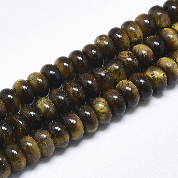 PandaHall Natural Tiger Eye Beads Strands, Rondelle, 10x6mm, Hole: 1mm, about 67pcs/strand, 15.3 inch Tiger Eye Rondelle
PandaHall Natural Tiger Eye Beads Strands, Rondelle, 10x6mm, Hole: 1mm, about 67pcs/strand, 15.3 inch Tiger Eye Rondelle