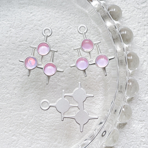PandaHall Alloy Resin Pendants, Triple Star Charms, Matte Silver Color, Pearl Pink, 19x17mm Alloy+Resin Star
PandaHall Alloy Resin Pendants, Triple Star Charms, Matte Silver Color, Pearl Pink, 19x17mm Alloy+Resin Star