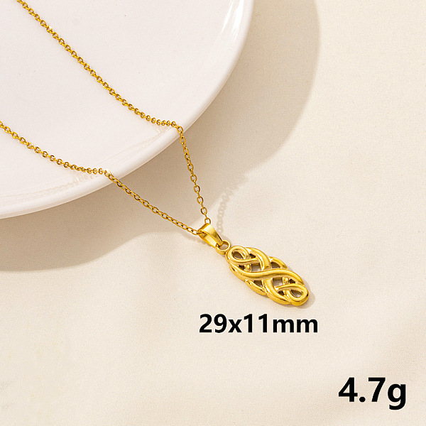 PandaHall 304 Stainless Steel Knot Pendant Necklaces, Cable Chain Necklaces Stainless Steel Others
PandaHall 304 Stainless Steel Knot Pendant Necklaces, Cable Chain Necklaces Stainless Steel Others