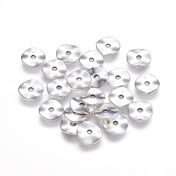 PandaHall Tibetan Style Alloy Wavy Spacer Beads, Flat Round, Antique Silver, Lead Free & Cadmium Free, 10x1mm, Hole: 2mm Alloy Donut
PandaHall Tibetan Style Alloy Wavy Spacer Beads, Flat Round, Antique Silver, Lead Free & Cadmium Free, 10x1mm, Hole: 2mm Alloy Donut
