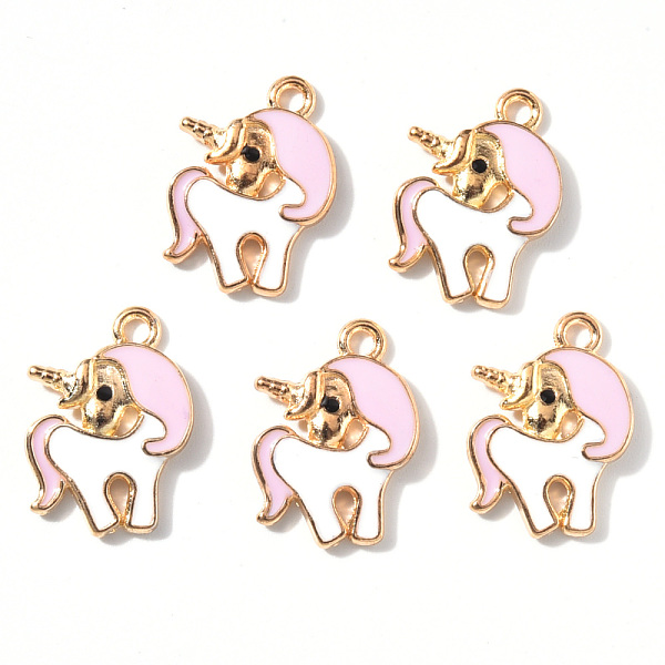 PandaHall Alloy Enamel Pendants, Unicorn, Light Gold, Pink, 20x15x3.5mm, Hole: 2.0mm Alloy+Enamel Unicorn Pink
PandaHall Alloy Enamel Pendants, Unicorn, Light Gold, Pink, 20x15x3.5mm, Hole: 2.0mm Alloy+Enamel Unicorn Pink