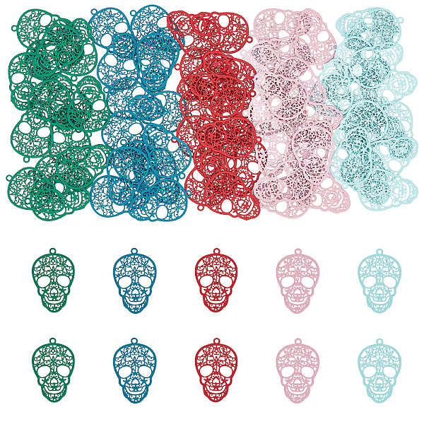 PandaHall UNICRAFTALE 70pcs 5 Colors Skull Head Charms Stainless Steel Pendants Hypoallergenic Filigree Joiners Charm Halloween Decoration..., Multicolor
PandaHall UNICRAFTALE 70pcs 5 Colors Skull Head Charms Stainless Steel Pendants Hypoallergenic Filigree Joiners Charm Halloween Decoration..., Multicolor