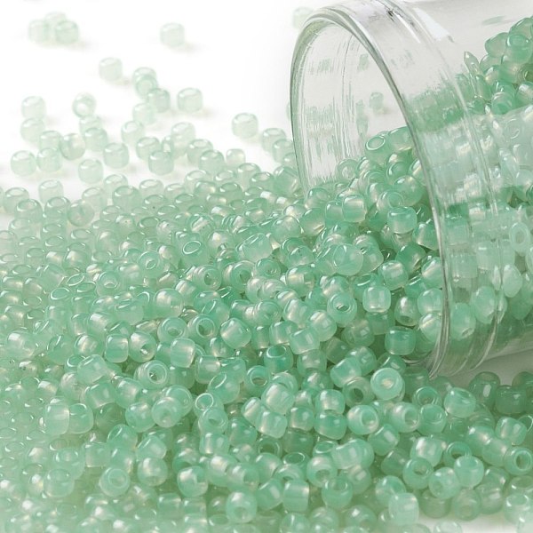 PandaHall TOHO Round Seed Beads, Japanese Seed Beads, (156) Ceylon Jade, 11/0, 2.2mm, Hole: 0.8mm, about 1110pcs/bottle, 10g/bottle Glass..., Green
PandaHall TOHO Round Seed Beads, Japanese Seed Beads, (156) Ceylon Jade, 11/0, 2.2mm, Hole: 0.8mm, about 1110pcs/bottle, 10g/bottle Glass..., Green