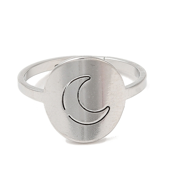 PandaHall 304 Stainless Steel Adjustable Rings, Flat Round with Moon, Stainless Steel Color, US Size 6 1/4(16.7mm) 304 Stainless Steel Flat...
PandaHall 304 Stainless Steel Adjustable Rings, Flat Round with Moon, Stainless Steel Color, US Size 6 1/4(16.7mm) 304 Stainless Steel Flat...