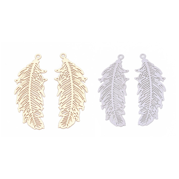 PandaHall Brass Pendants, Etched Metal Embellishments, Lead Free & Nickel Free, Long-Lasting Plated, Feather, Mixed Color, 33.5x13x0.3mm...
PandaHall Brass Pendants, Etched Metal Embellishments, Lead Free & Nickel Free, Long-Lasting Plated, Feather, Mixed Color, 33.5x13x0.3mm...