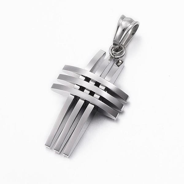PandaHall 304 Stainless Steel Pendants, Cross, Stainless Steel Color, 30x17x6mm, Hole: 6x4mm 304 Stainless Steel Cross
PandaHall 304 Stainless Steel Pendants, Cross, Stainless Steel Color, 30x17x6mm, Hole: 6x4mm 304 Stainless Steel Cross