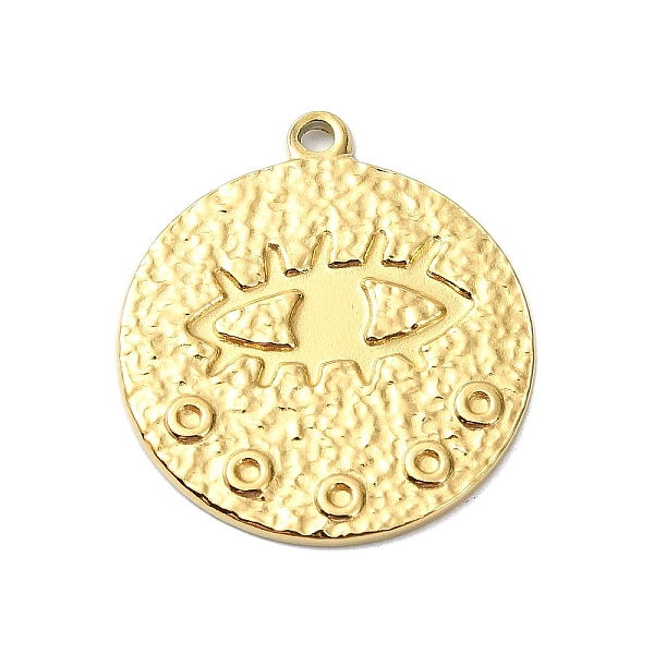 PandaHall Ion Plating(IP) 304 Stainless Steel Pendants, Real 18K Gold Plated, Flat Round Charm, Eye, 21.5x19x1mm, Hole: 1.5mm 304 Stainless...
PandaHall Ion Plating(IP) 304 Stainless Steel Pendants, Real 18K Gold Plated, Flat Round Charm, Eye, 21.5x19x1mm, Hole: 1.5mm 304 Stainless...