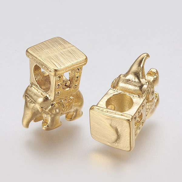 PandaHall Ion Plating(IP) 304 Stainless Steel European Beads, Large Hole Beads, Elephant Car, Golden, 15x12x8.5mm, Hole: 4.5mm 304 Stainless...
PandaHall Ion Plating(IP) 304 Stainless Steel European Beads, Large Hole Beads, Elephant Car, Golden, 15x12x8.5mm, Hole: 4.5mm 304 Stainless...