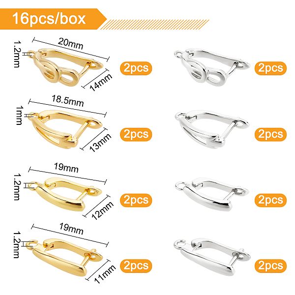 PandaHall BENECREAT 8 Pairs 4 Style Silver Brass Earring Hoops Gold Leverback Dangle Ear wires Connectors for DIY Earrings Necklaces Brass
PandaHall BENECREAT 8 Pairs 4 Style Silver Brass Earring Hoops Gold Leverback Dangle Ear wires Connectors for DIY Earrings Necklaces Brass