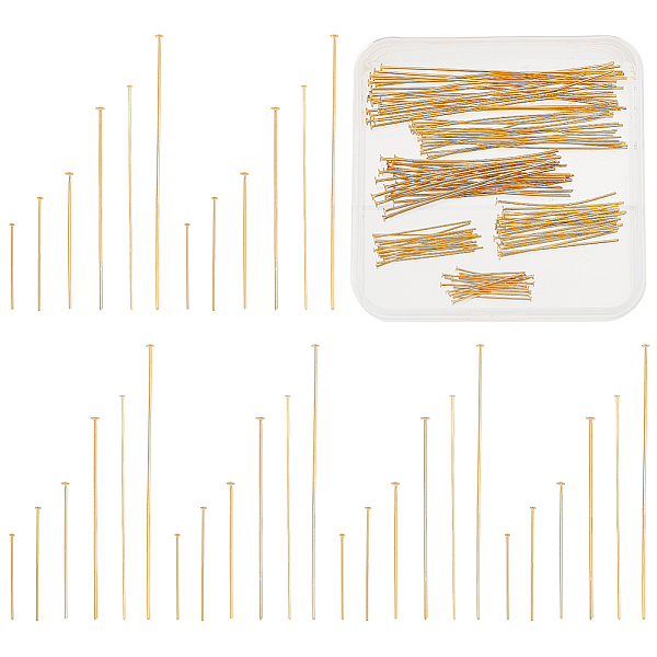 PandaHall 120Pcs 6 Styles Brass Flat Head Pins, Long-Lasting Plated, Real 18K Gold Plated, 19~51x0.5~0.7mm, Head: 1~2mm, 20pcs/style Brass
PandaHall 120Pcs 6 Styles Brass Flat Head Pins, Long-Lasting Plated, Real 18K Gold Plated, 19~51x0.5~0.7mm, Head: 1~2mm, 20pcs/style Brass