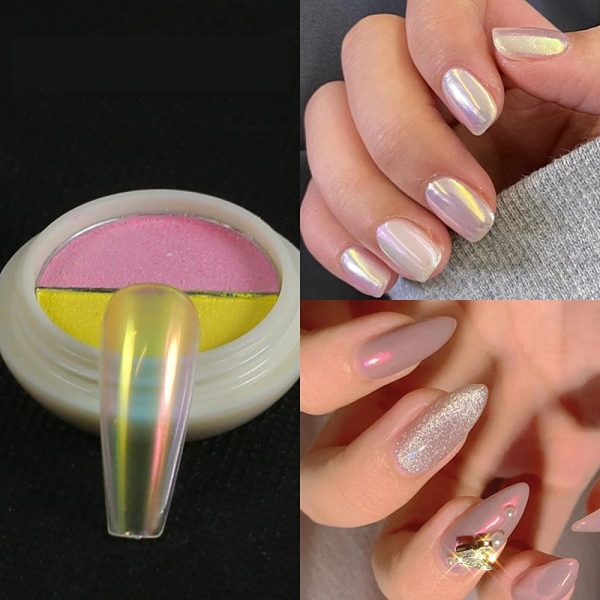 PandaHall Solid State Two-Tone Color Nail Art Powder, Shinning Mirror Effect, with Sponge Brush, for DIY Nail Art Decorations Make Up, Pearl..., Pink
PandaHall Solid State Two-Tone Color Nail Art Powder, Shinning Mirror Effect, with Sponge Brush, for DIY Nail Art Decorations Make Up, Pearl..., Pink