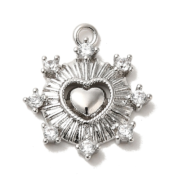 PandaHall Brass Micro Pave Cubic Zirconia Charms, Sun with Heart, Platinum, 14.5x13x2mm, Hole: 1.4mm Brass+Cubic Zirconia Sun Clear
PandaHall Brass Micro Pave Cubic Zirconia Charms, Sun with Heart, Platinum, 14.5x13x2mm, Hole: 1.4mm Brass+Cubic Zirconia Sun Clear