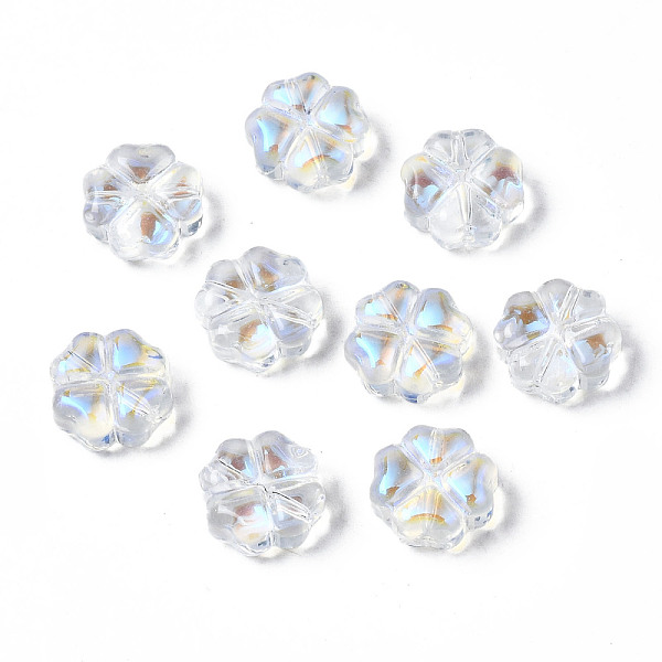 PandaHall Transparent Glass Beads, AB Color Plated, Clover, Clear AB, 10x10x5mm, Hole: 1mm Glass Clover White
PandaHall Transparent Glass Beads, AB Color Plated, Clover, Clear AB, 10x10x5mm, Hole: 1mm Glass Clover White