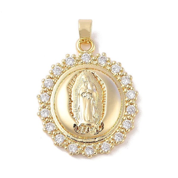 PandaHall Brass Clear Cubic Zirconia Pendants, Long-Lasting Plated, Flat Round with Holy Virgin Charms, Golden, Clear, 29.5x27x5mm, Hole...
PandaHall Brass Clear Cubic Zirconia Pendants, Long-Lasting Plated, Flat Round with Holy Virgin Charms, Golden, Clear, 29.5x27x5mm, Hole...