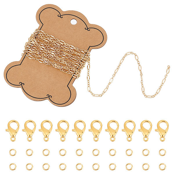 PandaHall 6.5 Feet Golden Chain Necklace Making Kit Necklace Chain Bulk Unfinished Brass Link Cable Chain with 20pcs Jump Rings 10pcs...
PandaHall 6.5 Feet Golden Chain Necklace Making Kit Necklace Chain Bulk Unfinished Brass Link Cable Chain with 20pcs Jump Rings 10pcs...