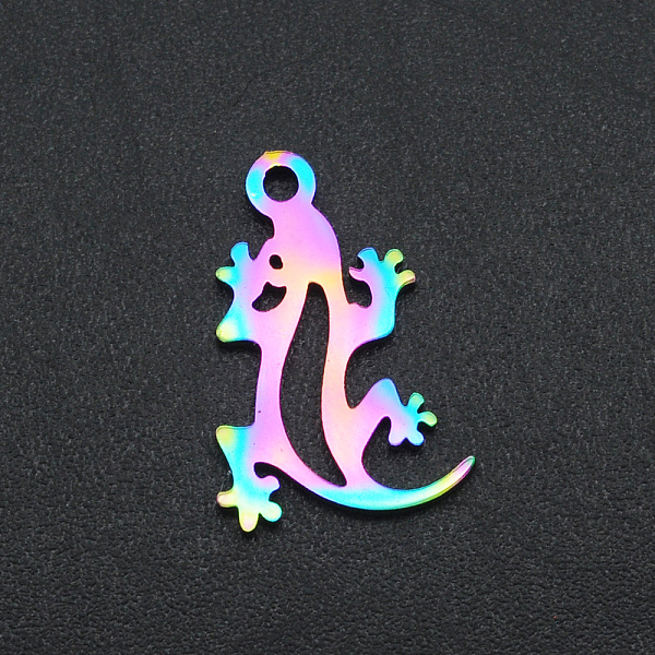 PandaHall Ion Plating(IP) 201 Stainless Steel Pendants, Laser Cut, Gecko, Rainbow Color, 16x11x1mm, Hole: 1.4mm 201 Stainless Steel Other...
PandaHall Ion Plating(IP) 201 Stainless Steel Pendants, Laser Cut, Gecko, Rainbow Color, 16x11x1mm, Hole: 1.4mm 201 Stainless Steel Other...