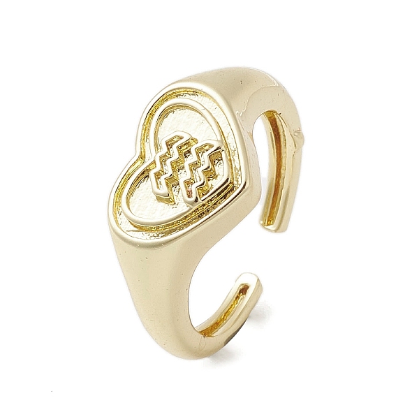 PandaHall Brass Adjustable Open Rings, Heart, Aquarius, US Size 7 3/4(17.9mm) Brass Aquarius
PandaHall Brass Adjustable Open Rings, Heart, Aquarius, US Size 7 3/4(17.9mm) Brass Aquarius