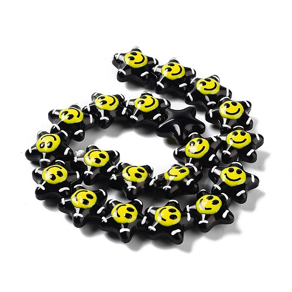 PandaHall Glass Enamel Beads, Star with Smiling Face Pattern, Black, 20.5x22x11mm, Hole: 1.6mm Glass Star Black
PandaHall Glass Enamel Beads, Star with Smiling Face Pattern, Black, 20.5x22x11mm, Hole: 1.6mm Glass Star Black