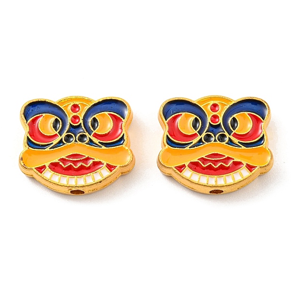 PandaHall Zinc Alloy Beads, with Enamel, Matte Gold Color, Lion Dance Head, Colorful, 13.5x16x4mm, Hole: 1.8mm Alloy+Enamel Lion
PandaHall Zinc Alloy Beads, with Enamel, Matte Gold Color, Lion Dance Head, Colorful, 13.5x16x4mm, Hole: 1.8mm Alloy+Enamel Lion
