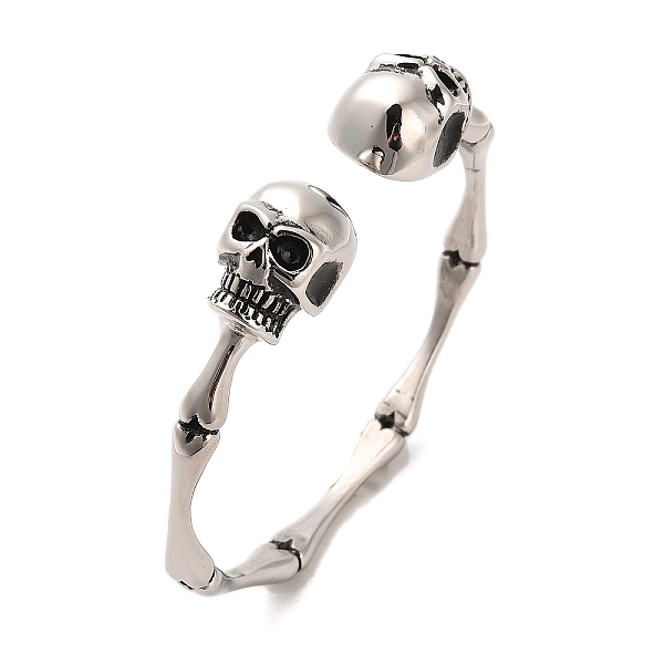PandaHall 304 Stainless Steel Cuff Bangles, Skull, Antique Silver, Inner Diameter: 2-5/8 inch(6.7cm) 304 Stainless Steel Skull
PandaHall 304 Stainless Steel Cuff Bangles, Skull, Antique Silver, Inner Diameter: 2-5/8 inch(6.7cm) 304 Stainless Steel Skull