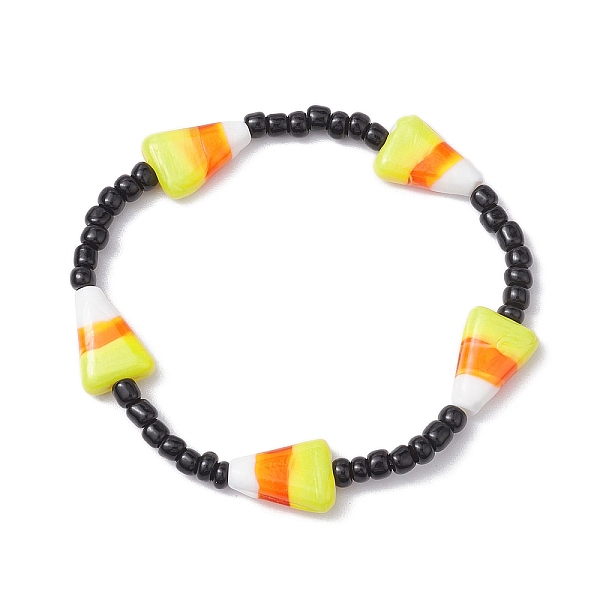 PandaHall Handmade Lampwork Halloween Candy Corn & Black Seed Beaded Stretch Bracelets for Women Men, Colorful, Inner Diameter: 2-3/8 inch...
PandaHall Handmade Lampwork Halloween Candy Corn & Black Seed Beaded Stretch Bracelets for Women Men, Colorful, Inner Diameter: 2-3/8 inch...