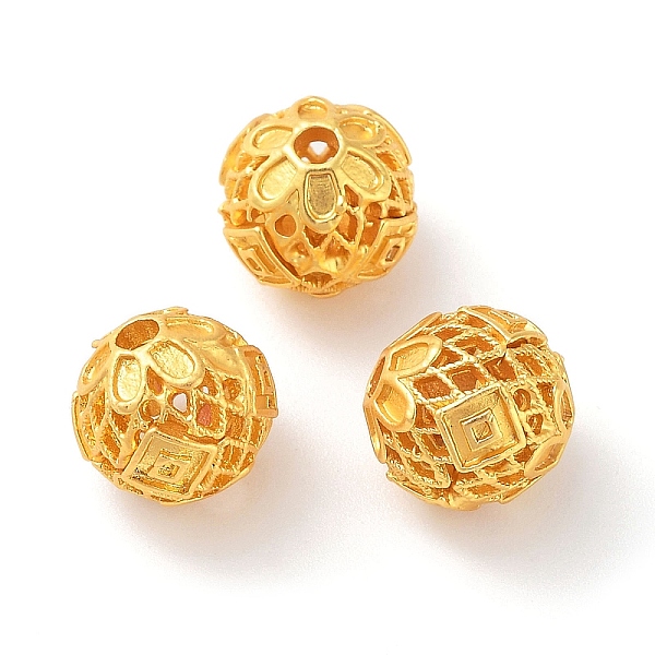 PandaHall Alloy Hollow Beads, Round with Flower, Matte Gold Color, 10mm, Hole: 2mm Alloy Round
PandaHall Alloy Hollow Beads, Round with Flower, Matte Gold Color, 10mm, Hole: 2mm Alloy Round