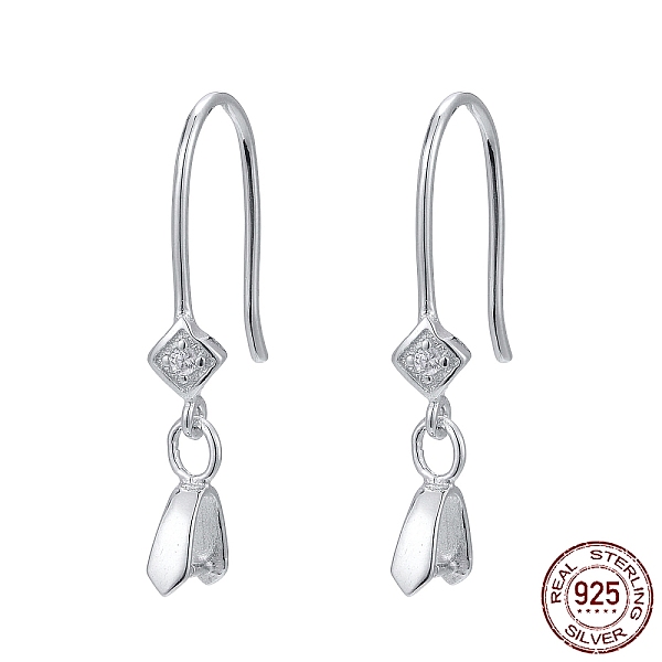 PandaHall Rhodium Plated 925 Sterling Silver Earring Hooks, with Cubic Zirconia, Rhombus, Platinum, 26mm, 22 Gauge, Pin: 0.6mm Sterling...
PandaHall Rhodium Plated 925 Sterling Silver Earring Hooks, with Cubic Zirconia, Rhombus, Platinum, 26mm, 22 Gauge, Pin: 0.6mm Sterling...
