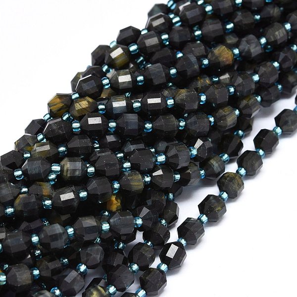 PandaHall Natural Tiger Eye Beads Strands, with Seed Beads, Bicone, Double Terminated Point Prism Beads, Faceted, Dyed & Heated, 7~8x7~8mm...
PandaHall Natural Tiger Eye Beads Strands, with Seed Beads, Bicone, Double Terminated Point Prism Beads, Faceted, Dyed & Heated, 7~8x7~8mm...