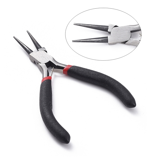 PandaHall 5 inch Polishing Carbon Steel Jewelry Pliers, Round Nose Pliers, for Jewelry Making Supplies, Black, Gunmetal, about 12.5cm long...
PandaHall 5 inch Polishing Carbon Steel Jewelry Pliers, Round Nose Pliers, for Jewelry Making Supplies, Black, Gunmetal, about 12.5cm long...
