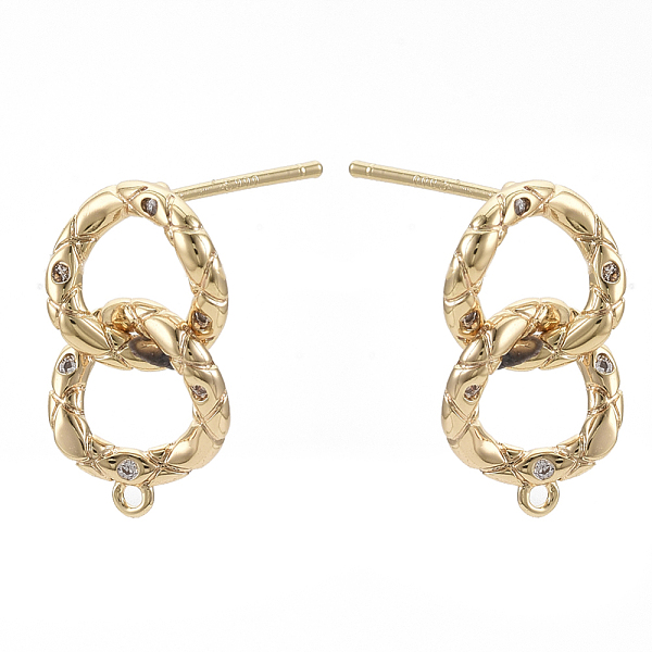 PandaHall Brass Micro Pave Clear Cubic Zirconia Stud Earring Findings, with Loop, Real 18K Gold Plated, Nickel Free, teardrop, 13~15x9mm...
PandaHall Brass Micro Pave Clear Cubic Zirconia Stud Earring Findings, with Loop, Real 18K Gold Plated, Nickel Free, teardrop, 13~15x9mm...