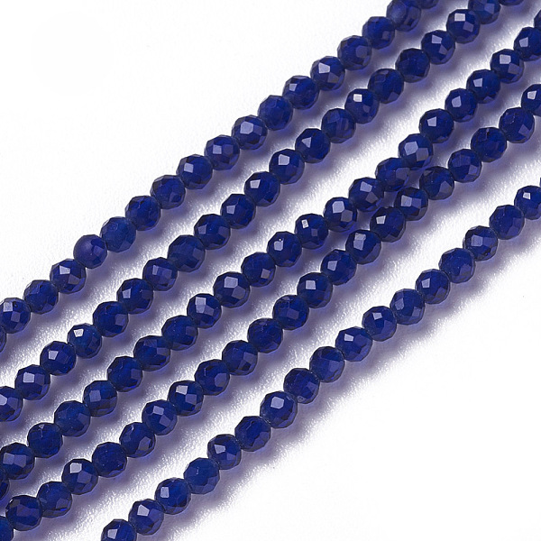PandaHall Glass Beads Strands, Faceted, Round, Dark Blue, 3~3.5x2.5~3mm, Hole: 0.3mm, about 114~125pcs/strand, 14 inch(35.5cm) Glass Round...
PandaHall Glass Beads Strands, Faceted, Round, Dark Blue, 3~3.5x2.5~3mm, Hole: 0.3mm, about 114~125pcs/strand, 14 inch(35.5cm) Glass Round...